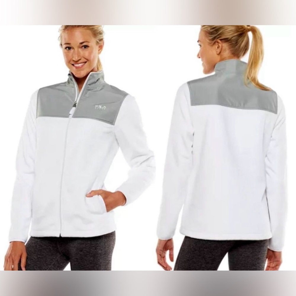 Fila Women's White and Gray Ski Jacket